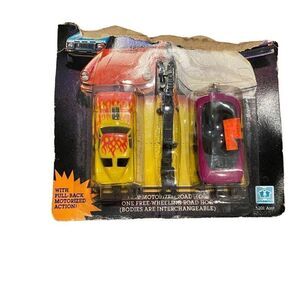 Hasbro Road Hogs VINTAGE Race Car Pullback Motorized Toy Cars 1987 new